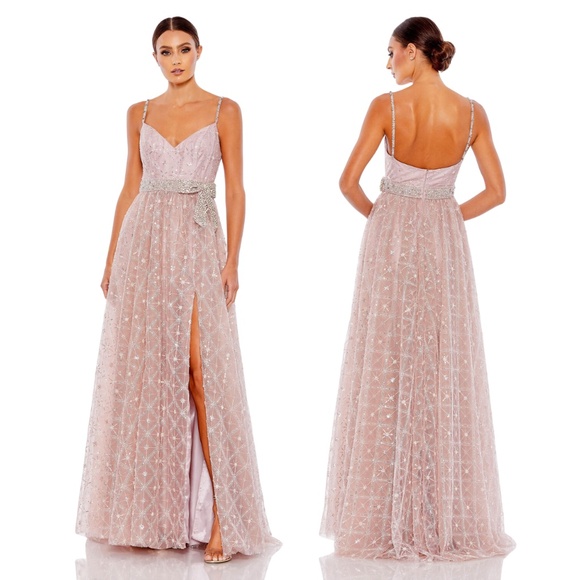 Mac Duggal 68050 Rhinestone Embellished Sweetheart Neckline Gown Size 4